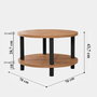 Hanah Home Mesa de Centro Roby - Negro y Pino Atlántico, Tablero Melamina 25mm, Patas Madera Carpe